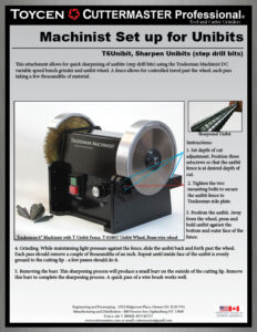 Tradesman Unibit Sharpener Instructions