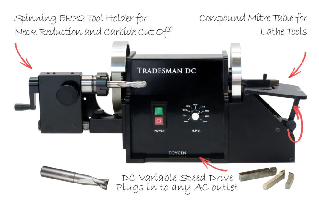 T6NCTBG tradesman machinist carbide neck reduction and tool bit grinder